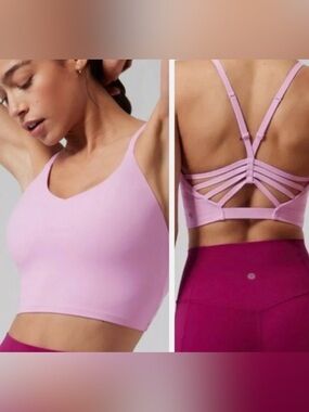 Athleta Pink Strappy Crop Top